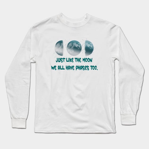 Moon Phases Long Sleeve T-Shirt by Tay Bryant